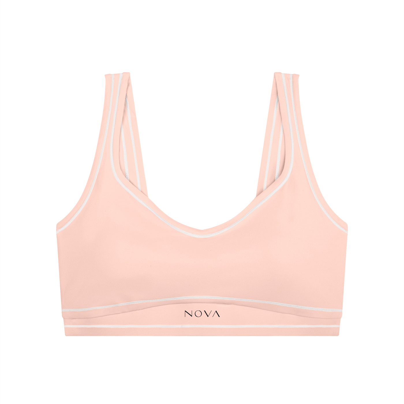 Women’s Topstitching Yoga Sports Bra Front Logo