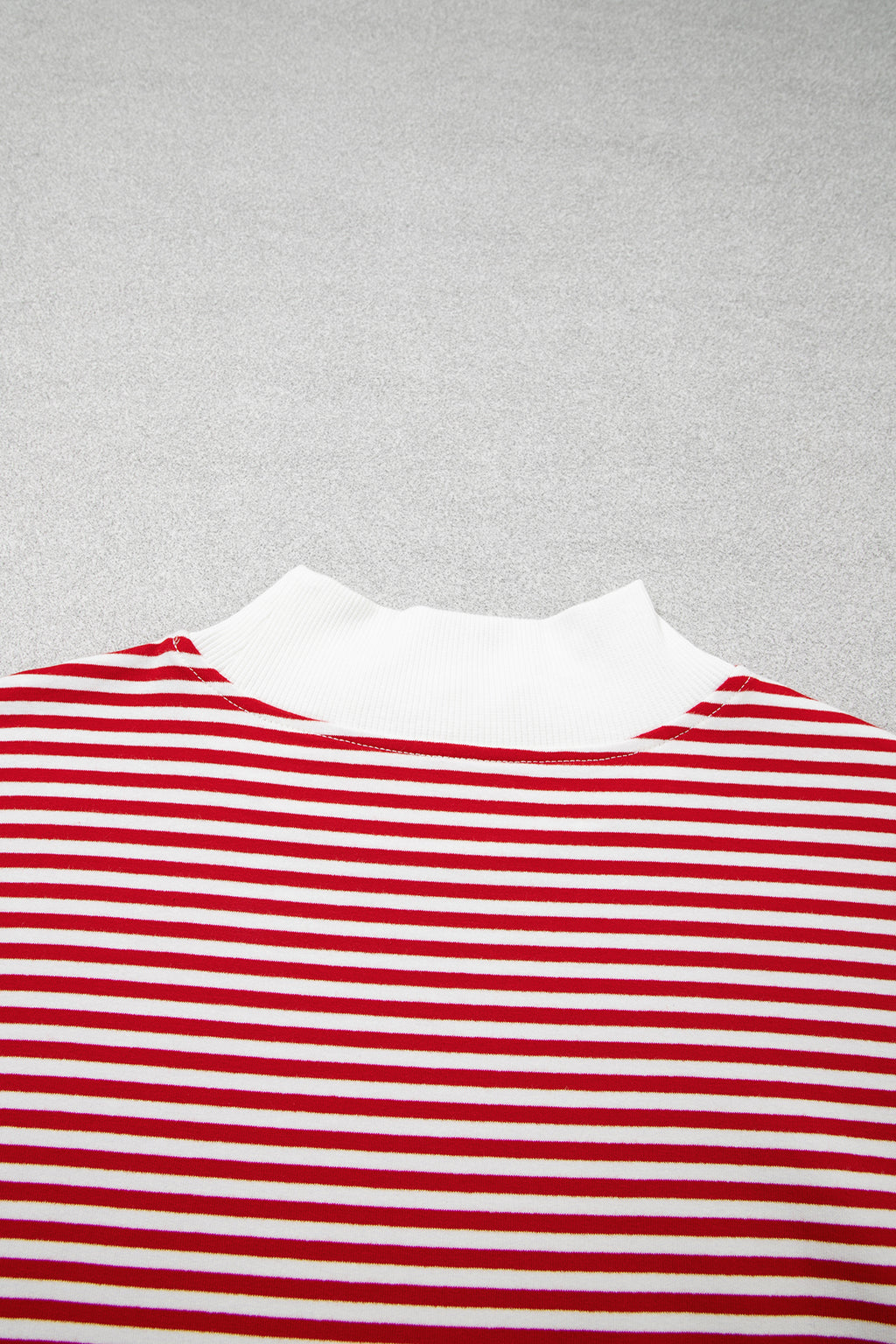 Pink Stripe Oversize Mock Neck Sweatshirt and Shorts Set