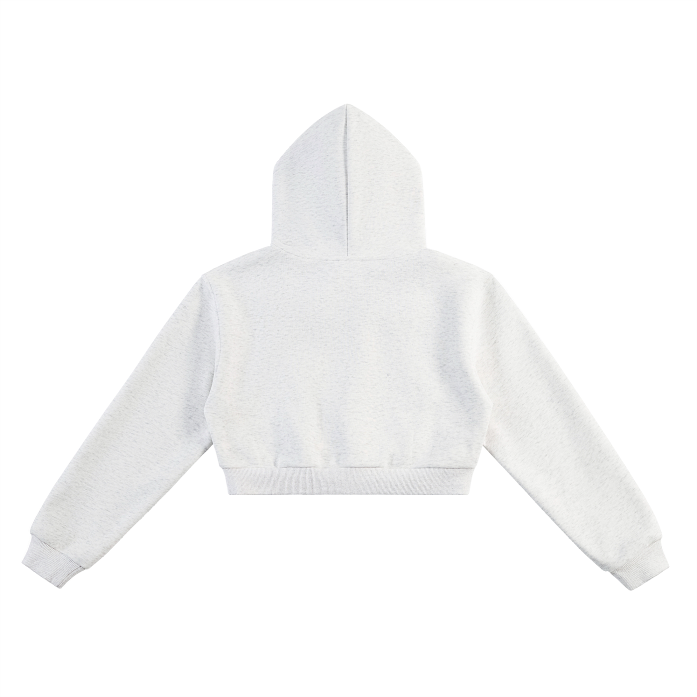 Essential Cropped Hoodie in Flower Gray