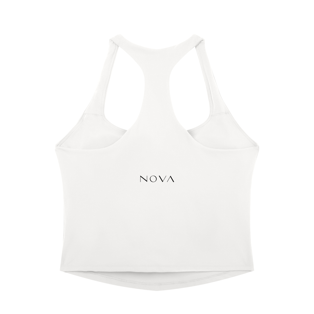 Women’s Tight Fit Yoga Tank Top in White