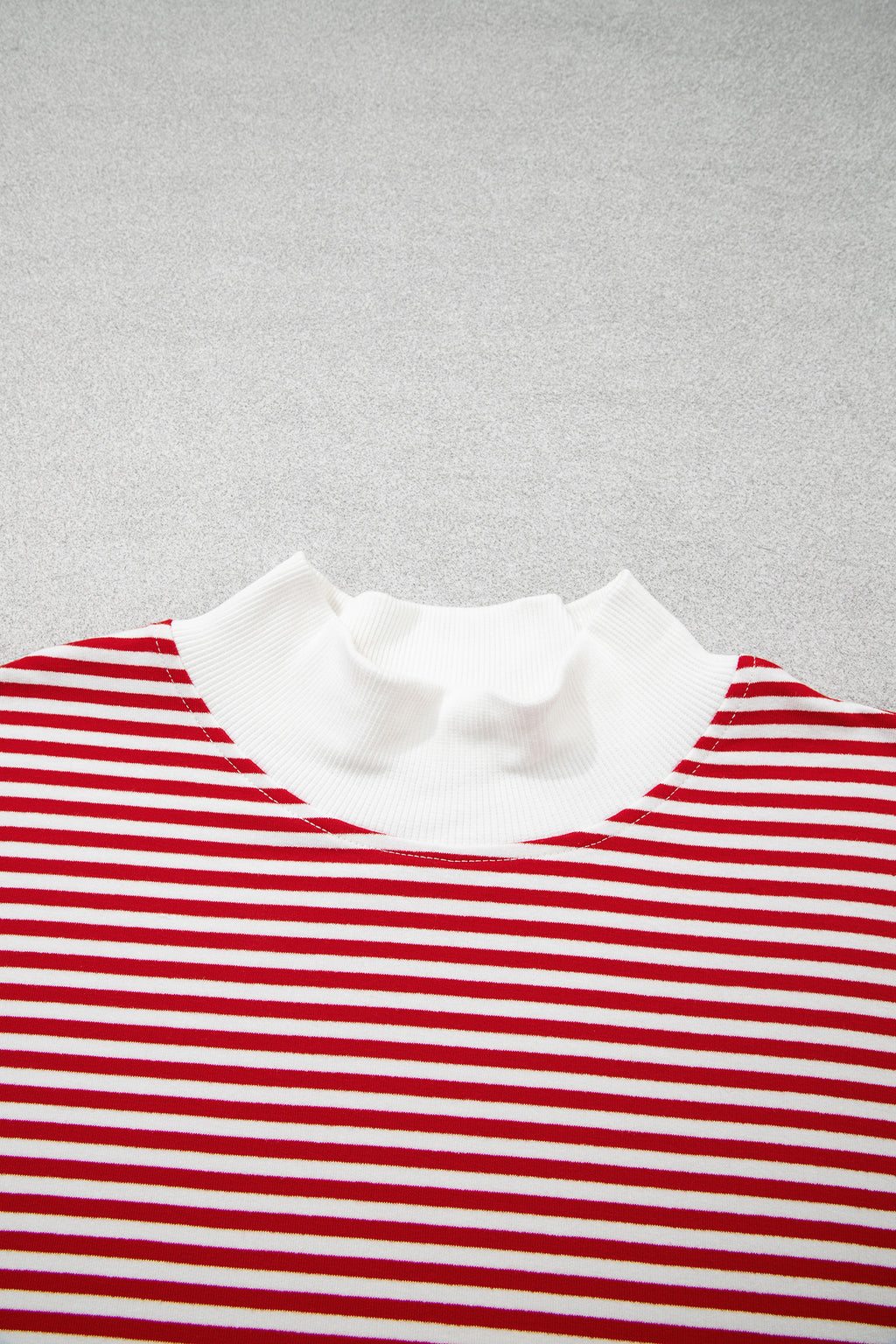 Pink Stripe Oversize Mock Neck Sweatshirt and Shorts Set