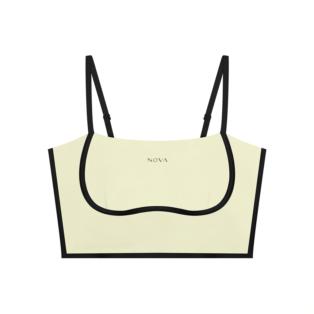 Women’s Color Block Yoga Sports Bra in Yellow