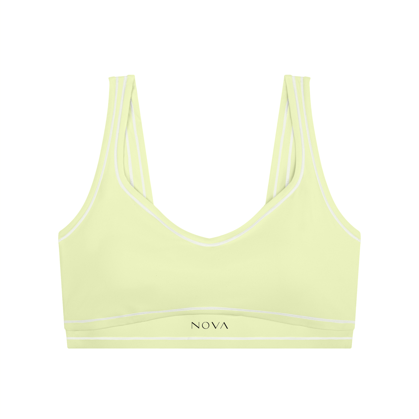 Women’s Topstitching Yoga Sports Bra Front Logo