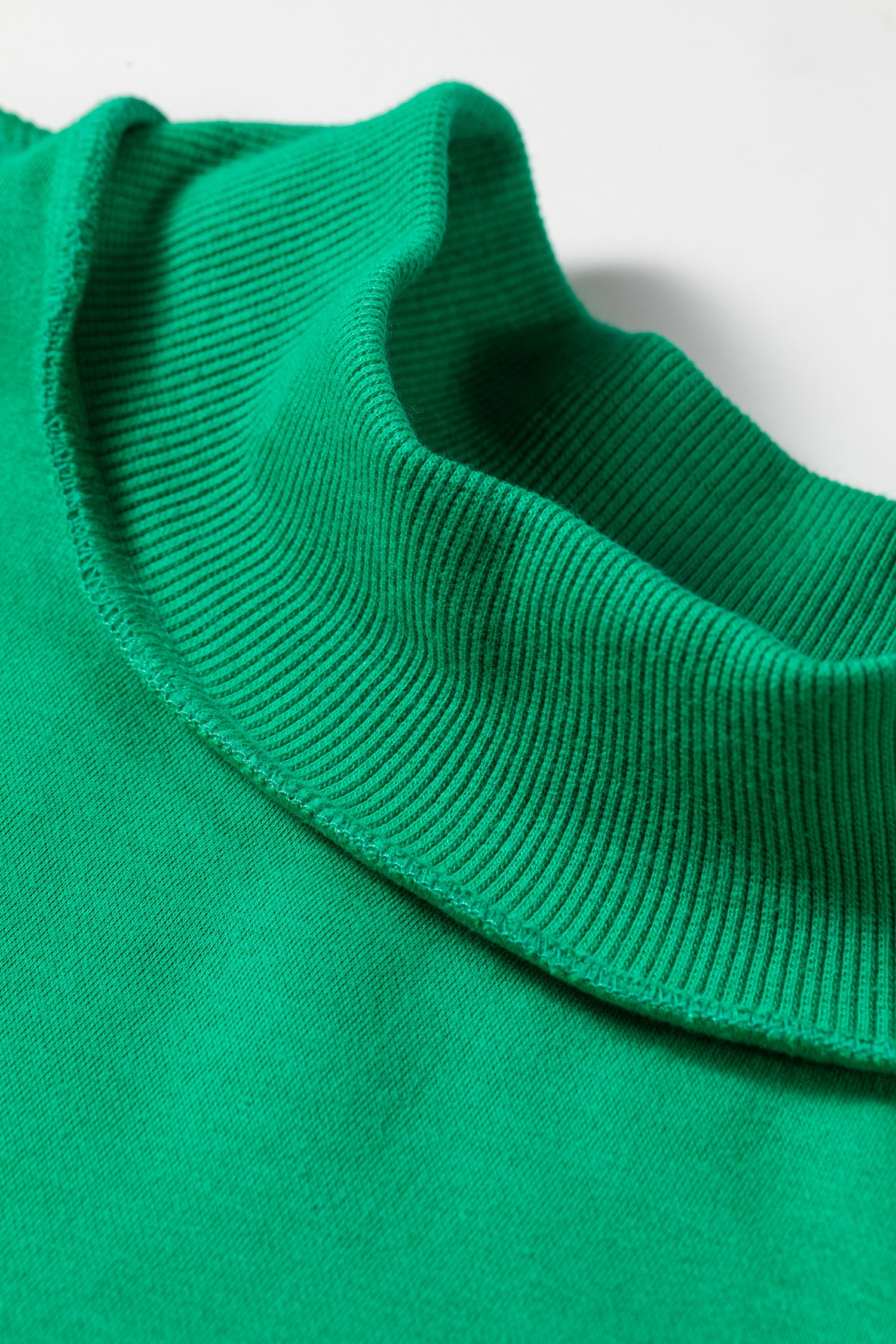 Coffee Oversize Drop Shoulder Reversible Mock Neck Sweatshirt