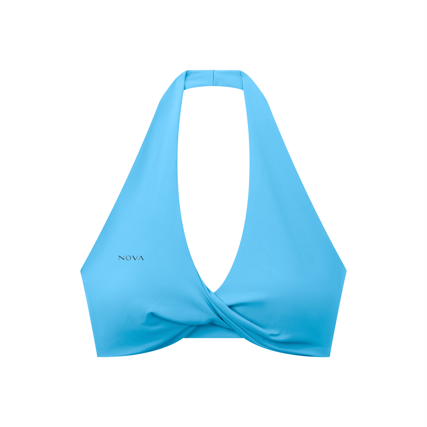 Women's Pleated Halter Sports Bra