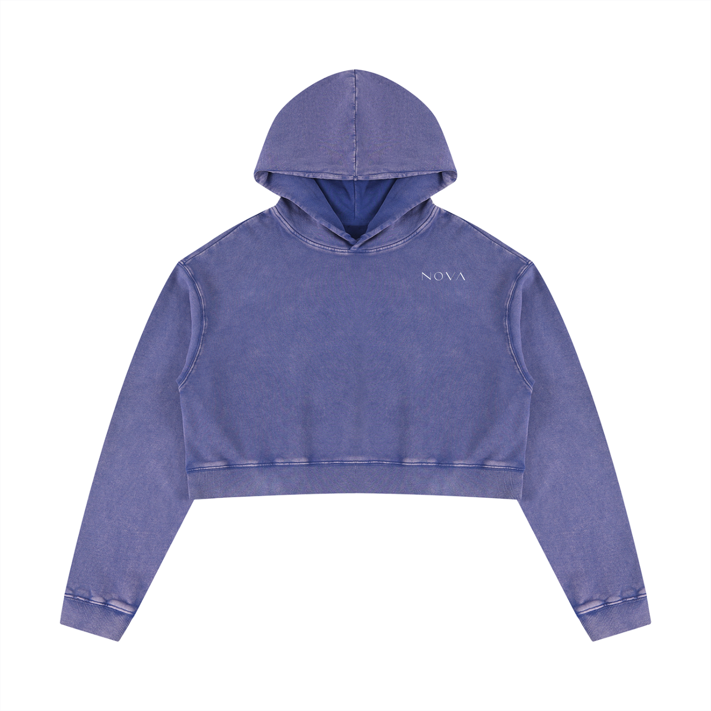 Women’s Mineral Washed Crop Hoodie