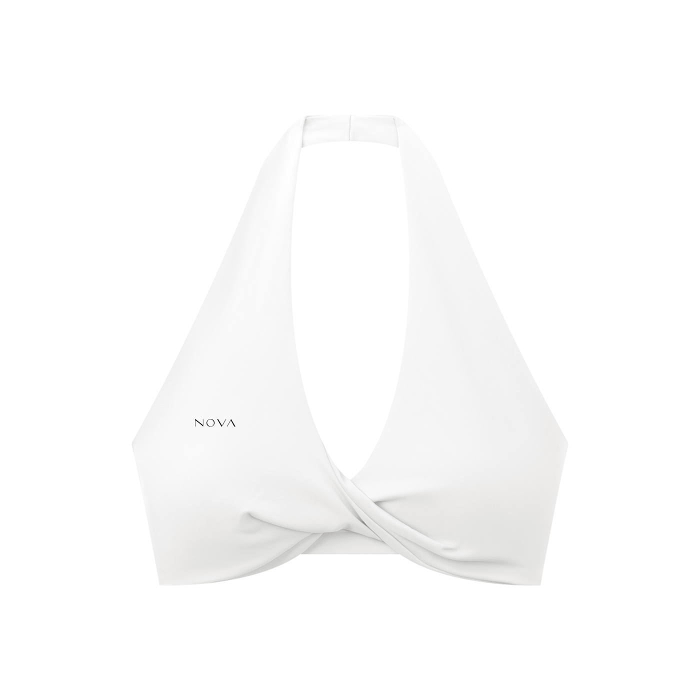 Women's Pleated Halter Sports Bra