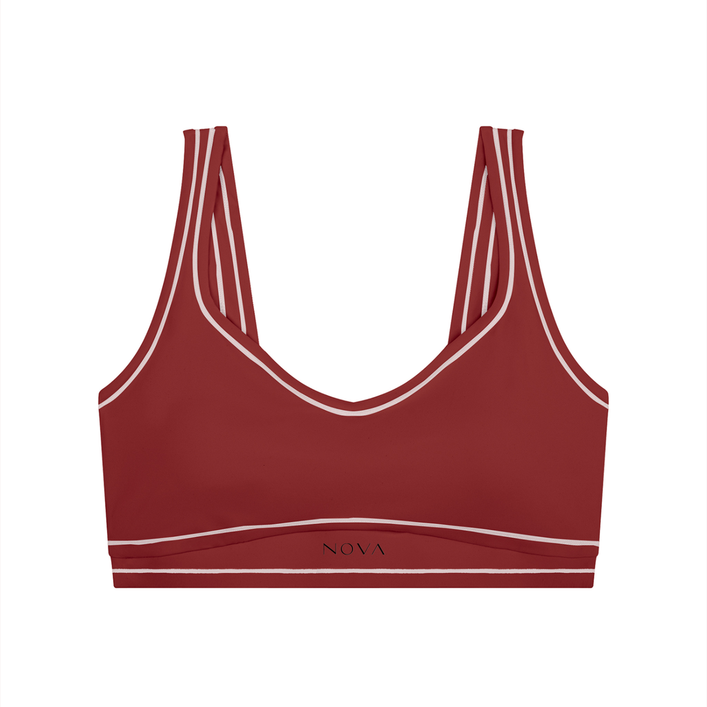 Women’s Topstitching Yoga Sports Bra Front Logo