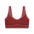 Women’s Topstitching Yoga Sports Bra Front Logo