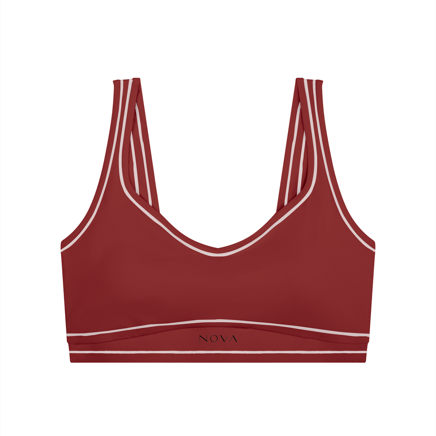 Women’s Topstitching Yoga Sports Bra Front Logo