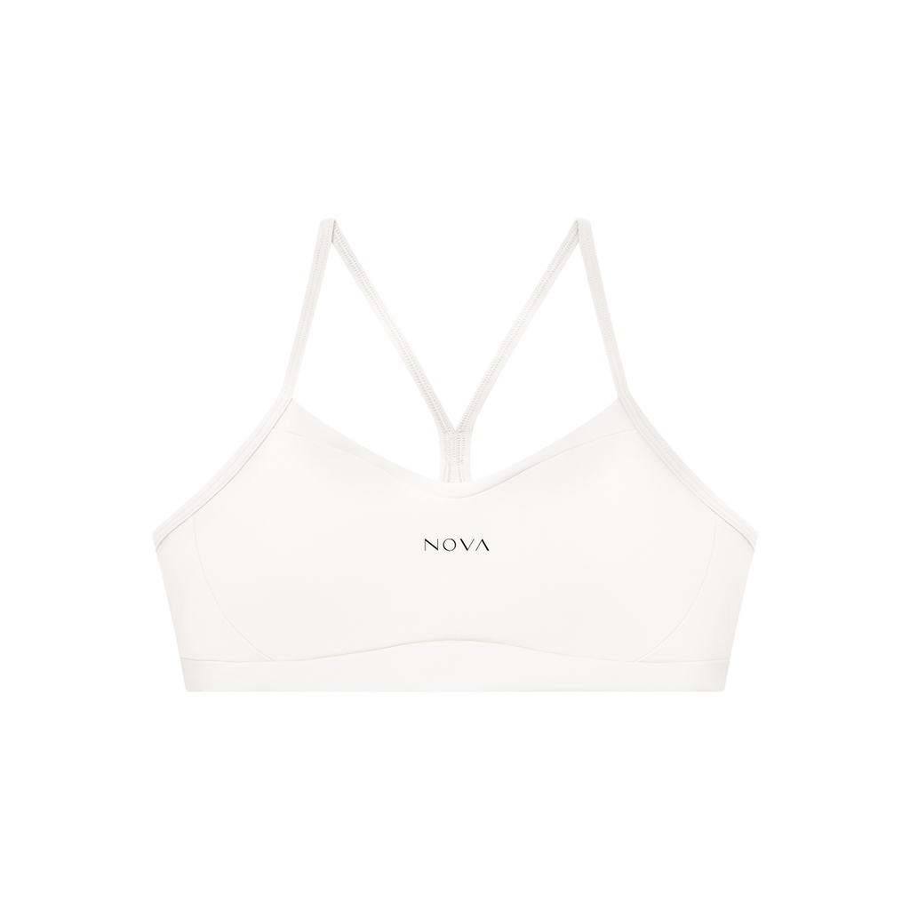 Women's Tight Cropped Sports Bra in White