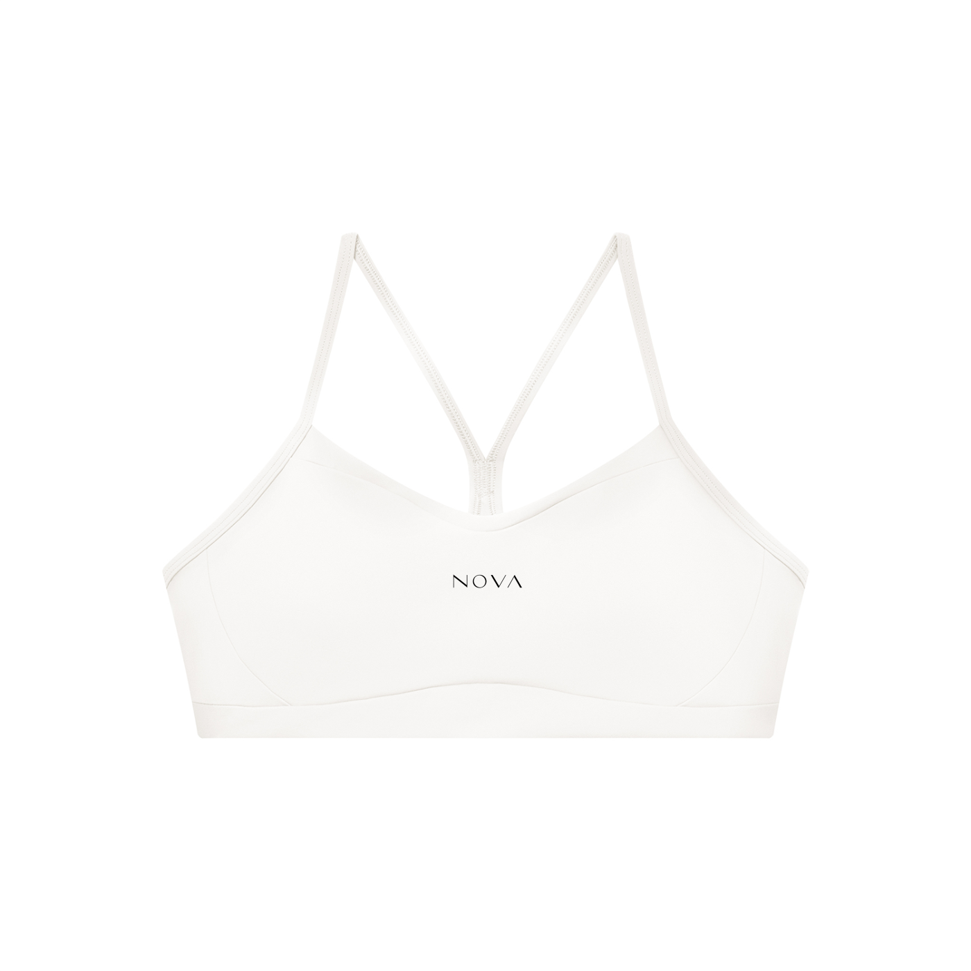Women's Tight Cropped Sports Bra in White