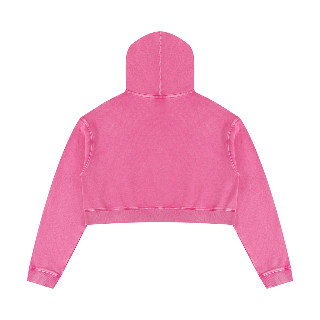 Women’s Mineral Washed Crop Hoodie