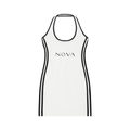 Women's Binding Tight Halter Dress in White