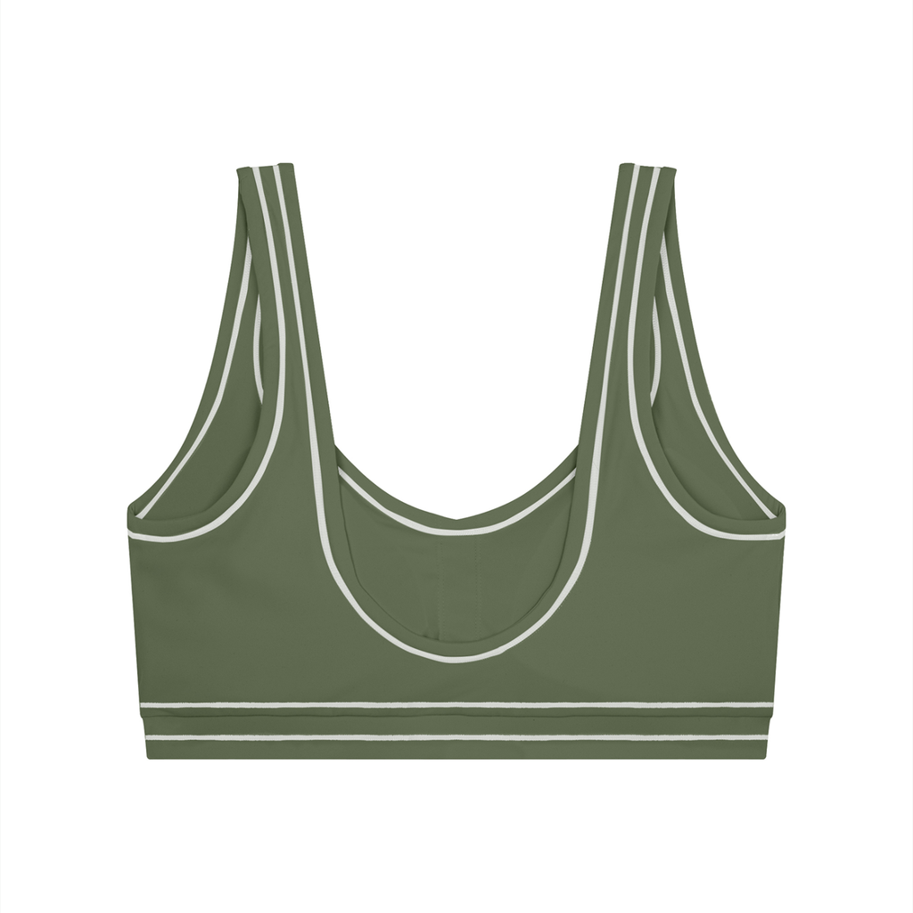 Women’s Topstitching Yoga Sports Bra Front Logo