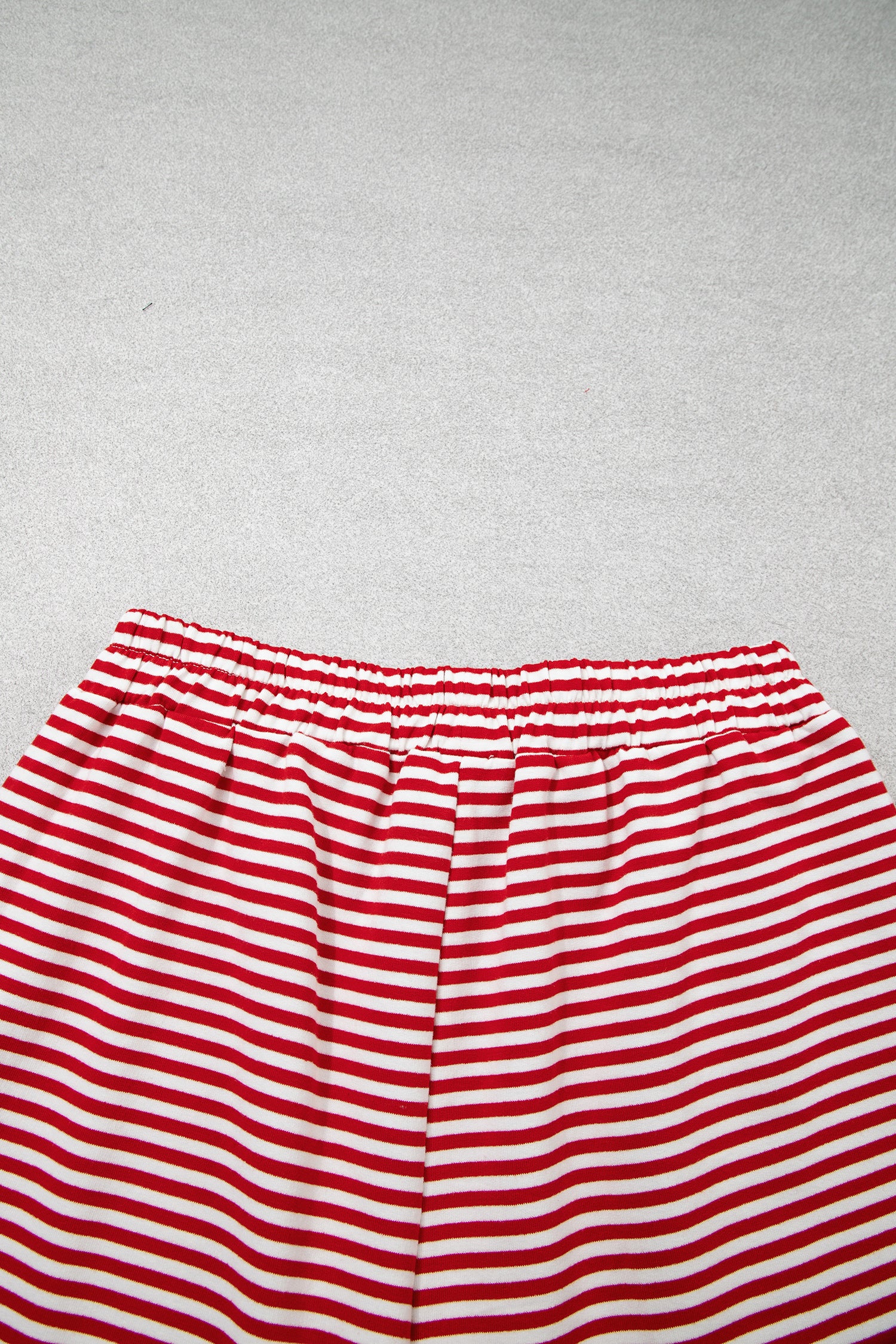 Pink Stripe Oversize Mock Neck Sweatshirt and Shorts Set