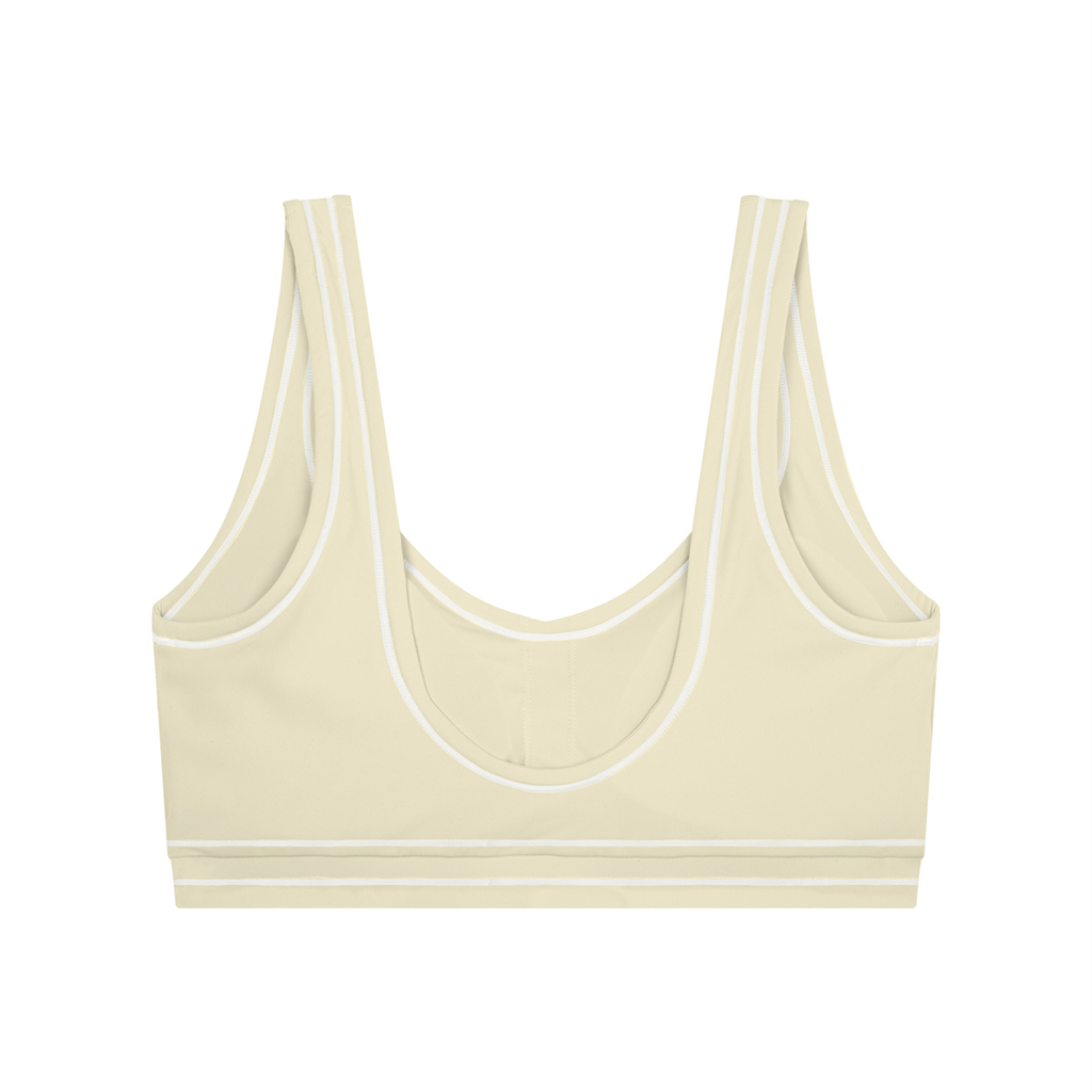 Women’s Topstitching Yoga Sports Bra Front Logo