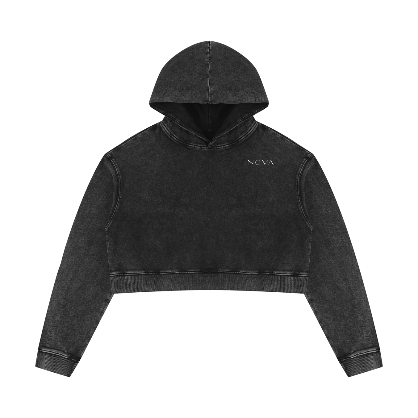 Women’s Mineral Washed Crop Hoodie
