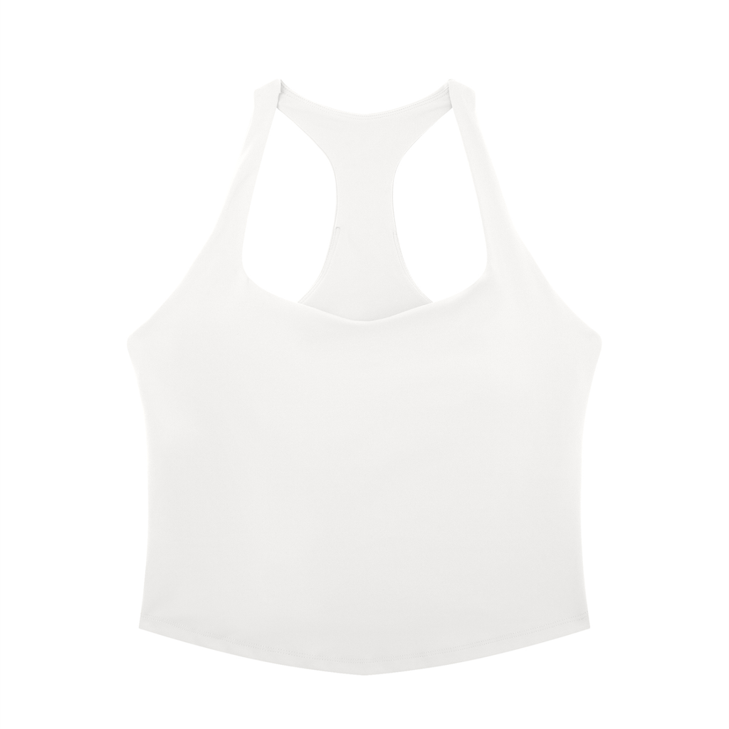 Women’s Tight Fit Yoga Tank Top in White