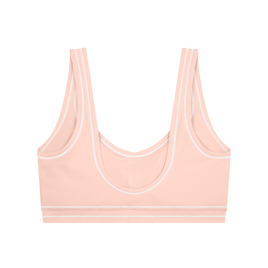 Women’s Topstitching Yoga Sports Bra Front Logo