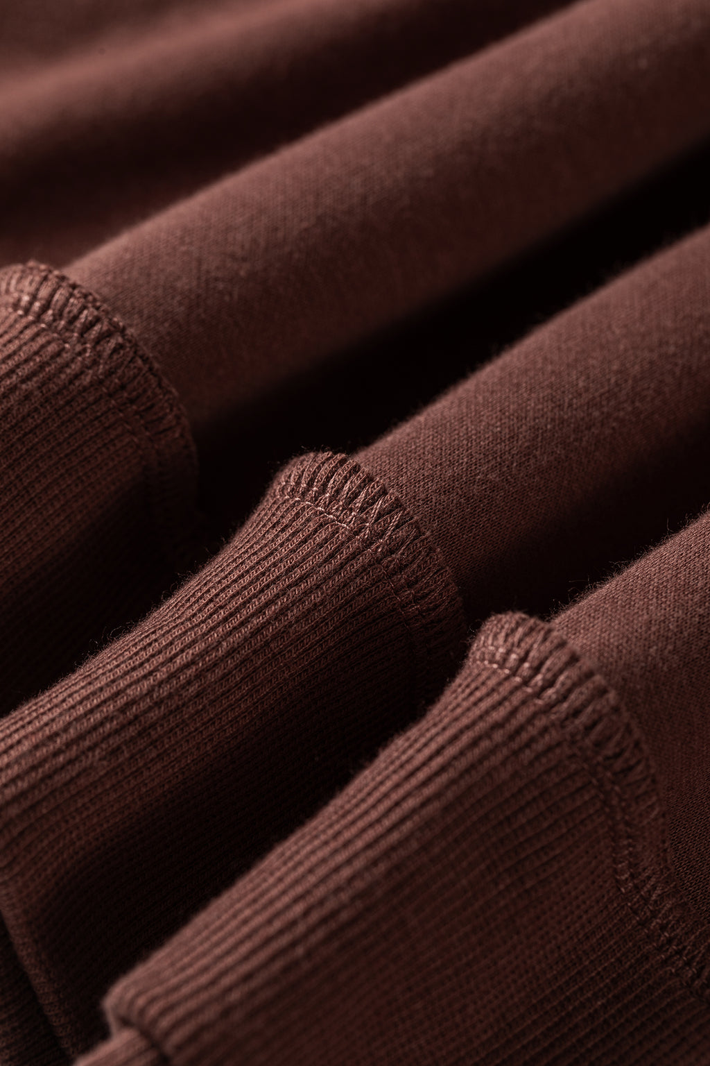 Coffee Oversize Drop Shoulder Reversible Mock Neck Sweatshirt