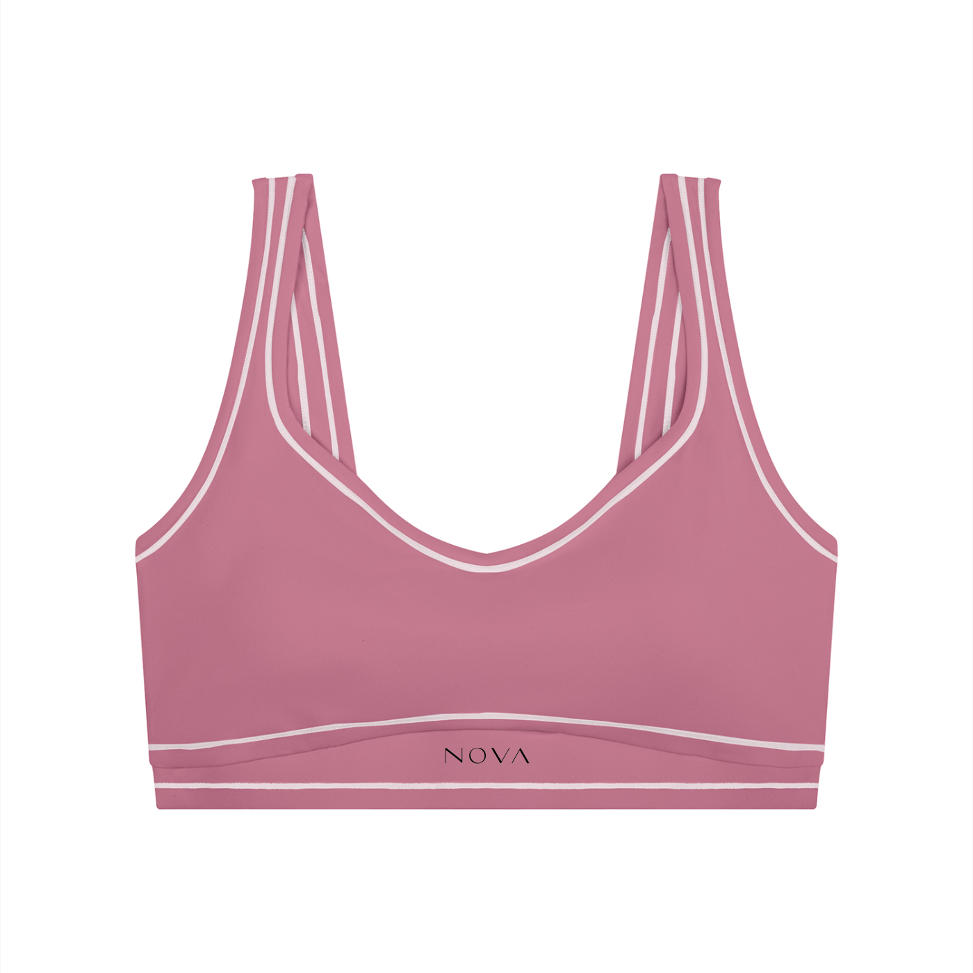 Women’s Topstitching Yoga Sports Bra Front Logo
