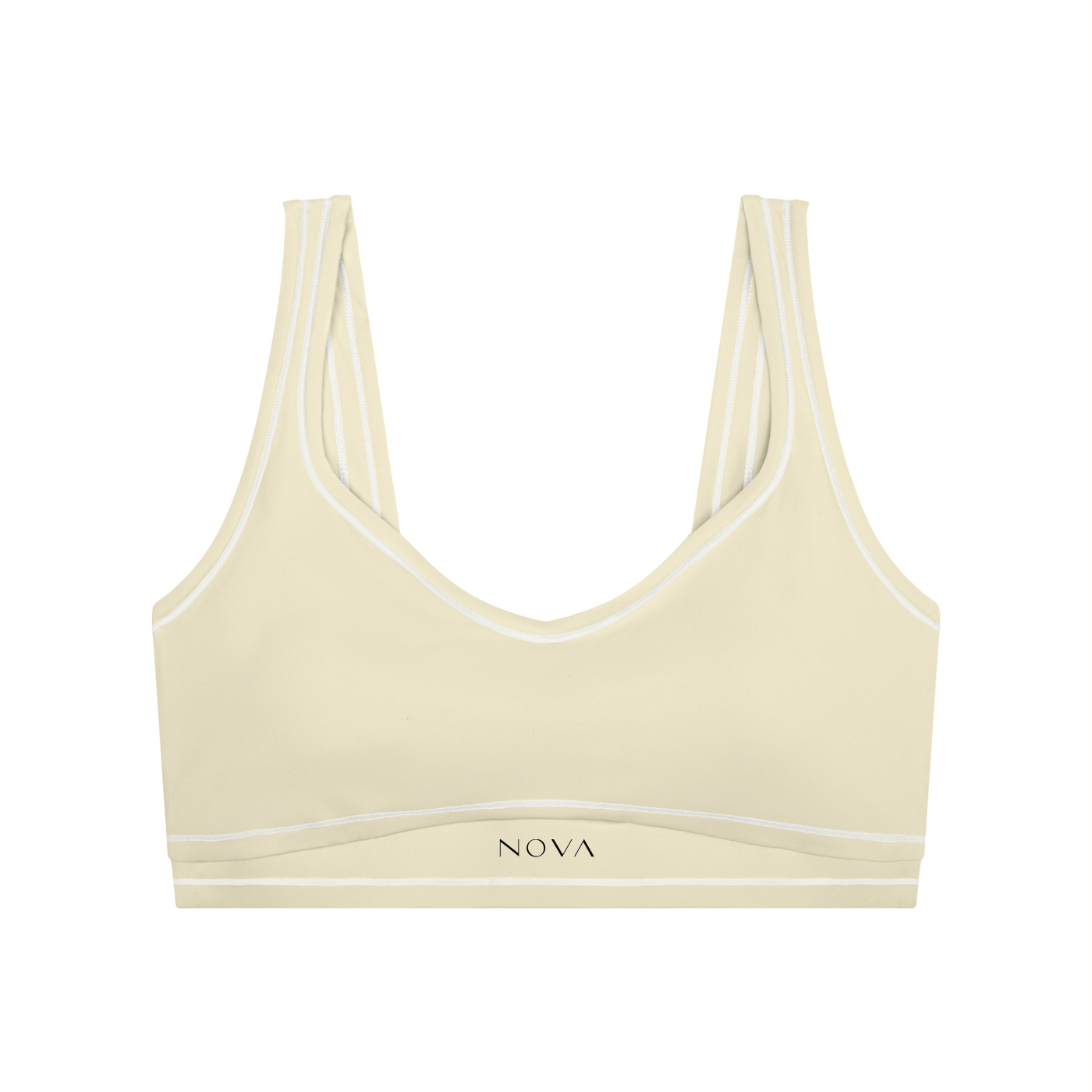 Women’s Topstitching Yoga Sports Bra Front Logo